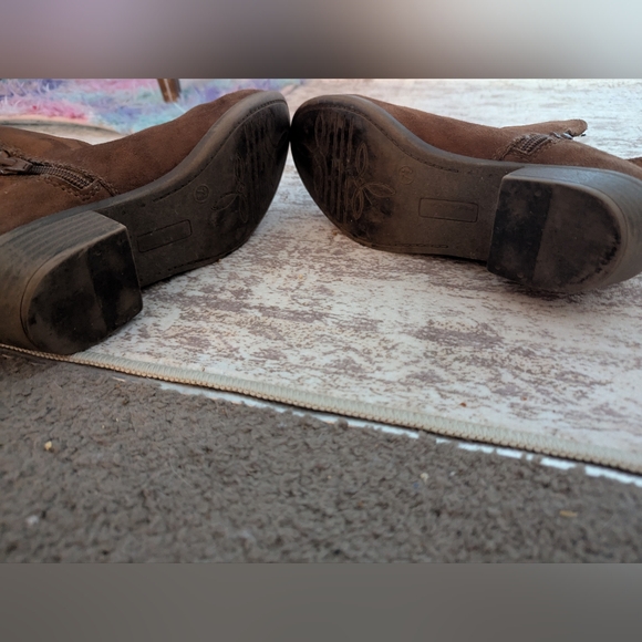 Brown Suede Ankle Boots - Picture 7 of 11